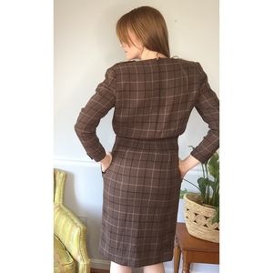 Valentino Boutique Womans VTG Plaid Dress RARE